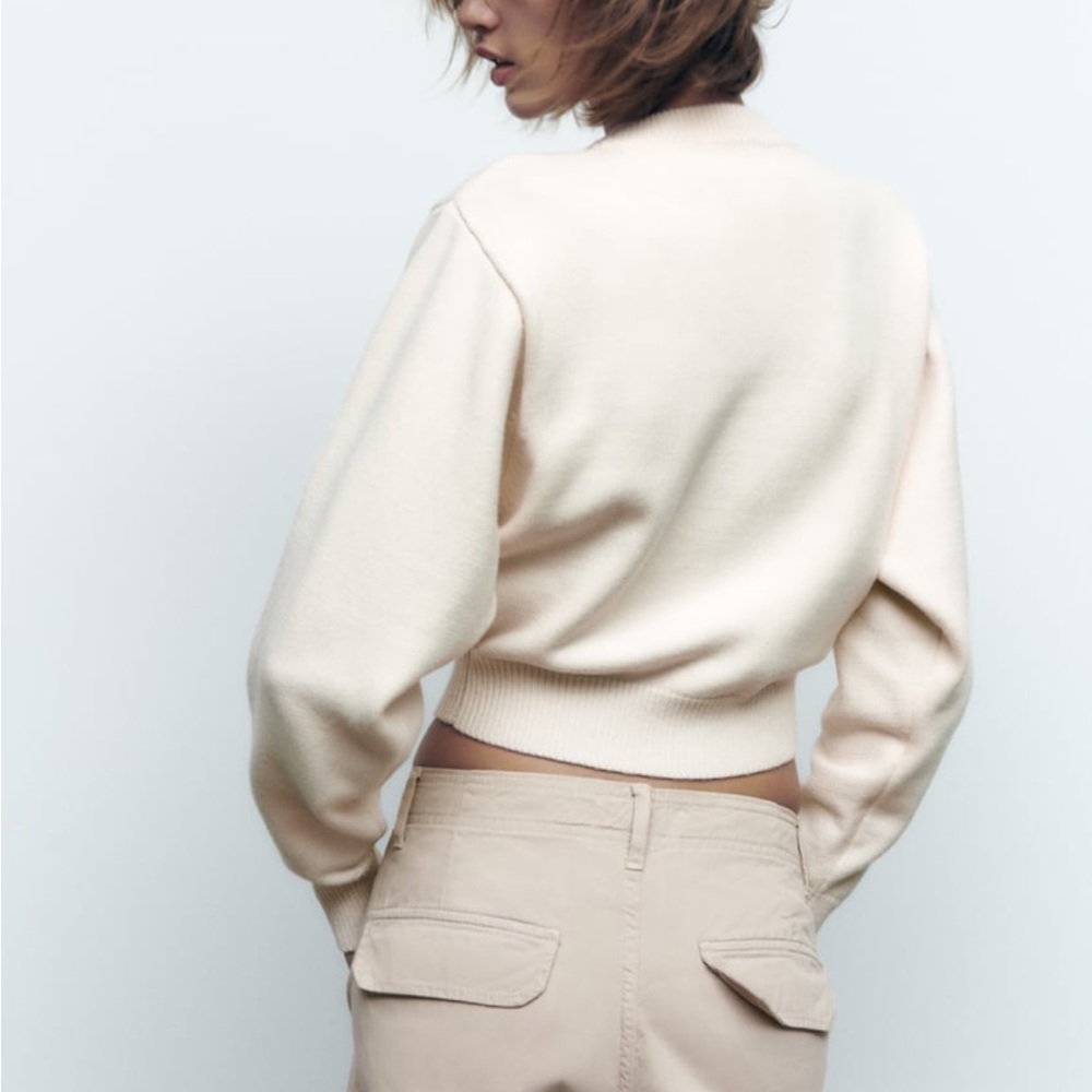 Zara Crop Knit Sweater - Picture 3 of 8